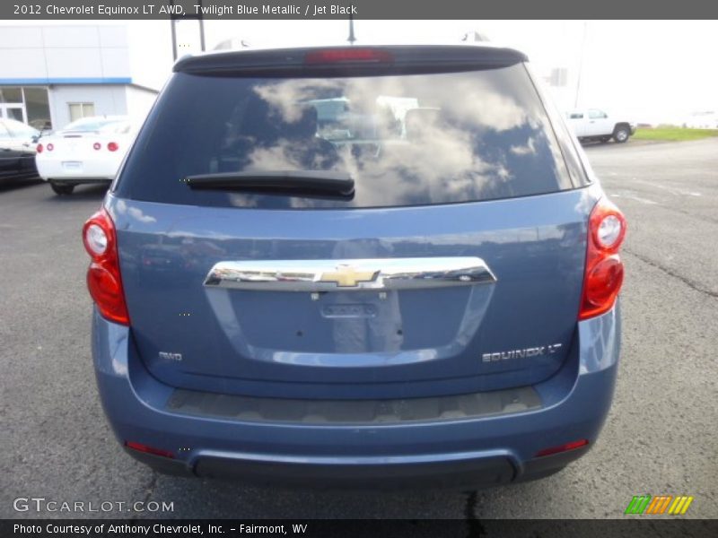 Twilight Blue Metallic / Jet Black 2012 Chevrolet Equinox LT AWD