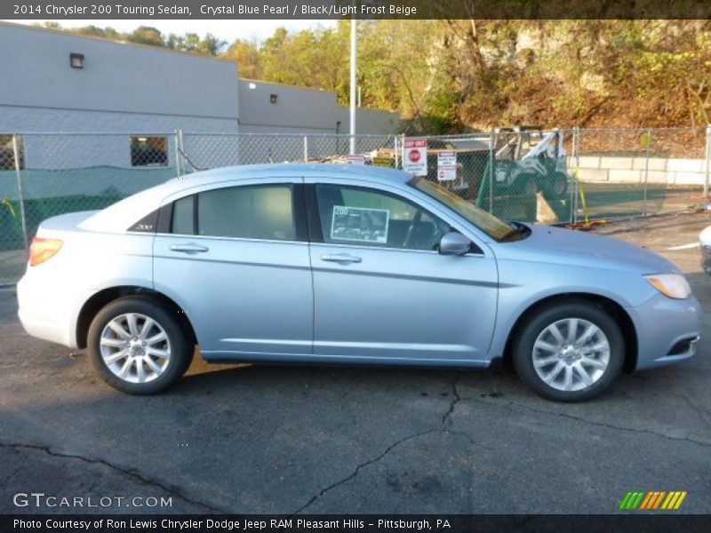 Crystal Blue Pearl / Black/Light Frost Beige 2014 Chrysler 200 Touring Sedan