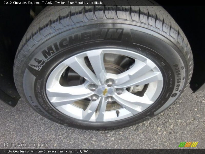 Twilight Blue Metallic / Jet Black 2012 Chevrolet Equinox LT AWD
