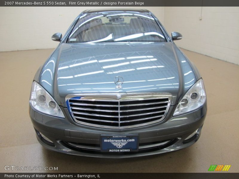 Flint Grey Metallic / designo Porcelain Beige 2007 Mercedes-Benz S 550 Sedan