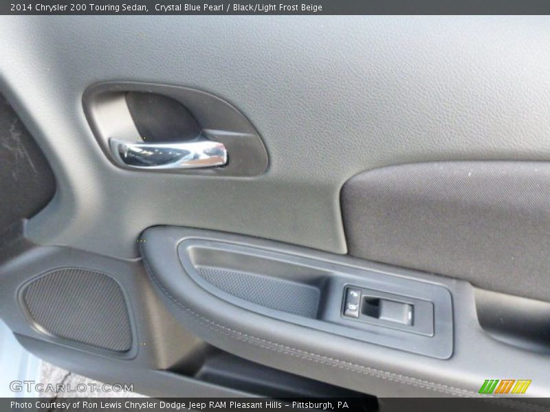 Crystal Blue Pearl / Black/Light Frost Beige 2014 Chrysler 200 Touring Sedan