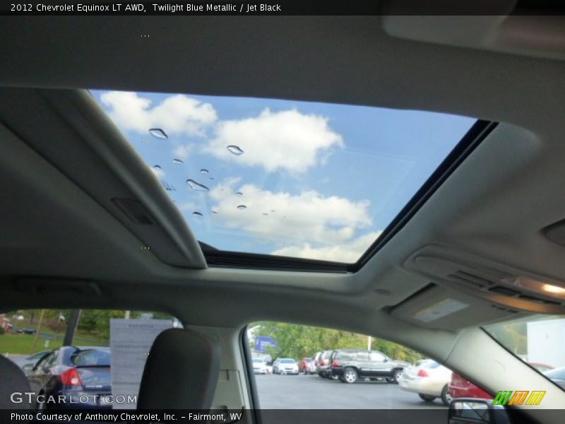 Twilight Blue Metallic / Jet Black 2012 Chevrolet Equinox LT AWD