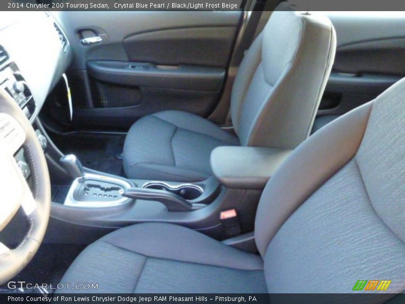 Crystal Blue Pearl / Black/Light Frost Beige 2014 Chrysler 200 Touring Sedan