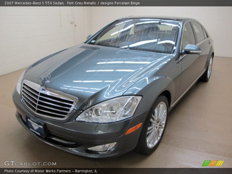 Flint Grey Metallic / designo Porcelain Beige 2007 Mercedes-Benz S 550 Sedan