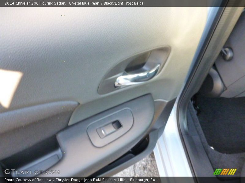 Crystal Blue Pearl / Black/Light Frost Beige 2014 Chrysler 200 Touring Sedan
