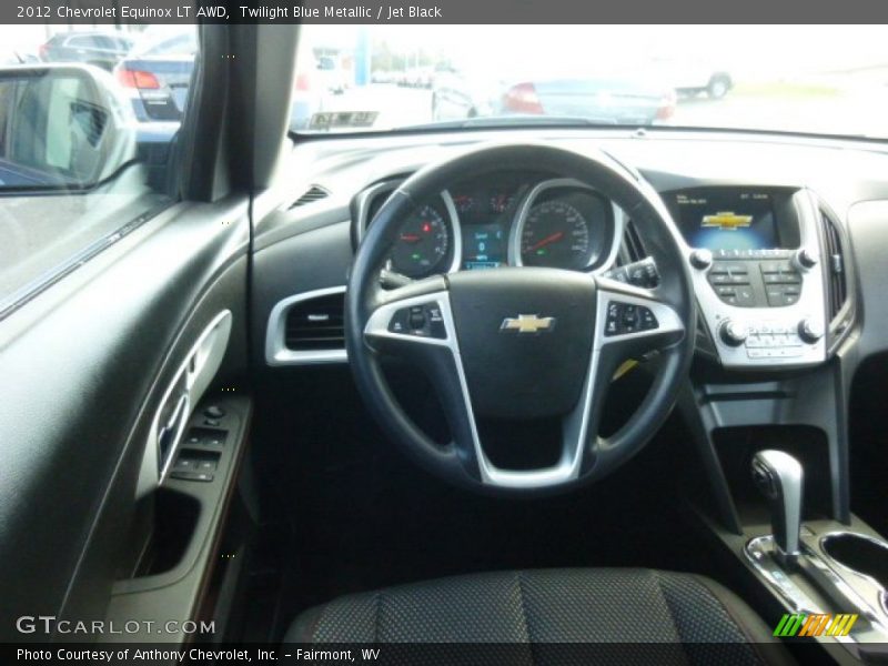 Twilight Blue Metallic / Jet Black 2012 Chevrolet Equinox LT AWD