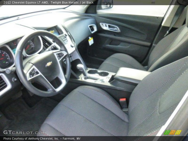 Twilight Blue Metallic / Jet Black 2012 Chevrolet Equinox LT AWD