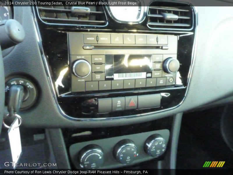 Crystal Blue Pearl / Black/Light Frost Beige 2014 Chrysler 200 Touring Sedan