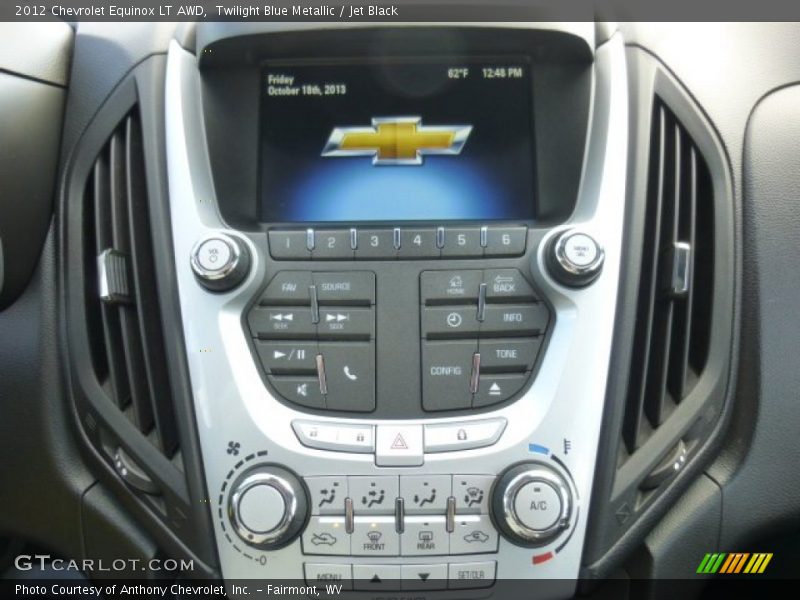 Twilight Blue Metallic / Jet Black 2012 Chevrolet Equinox LT AWD