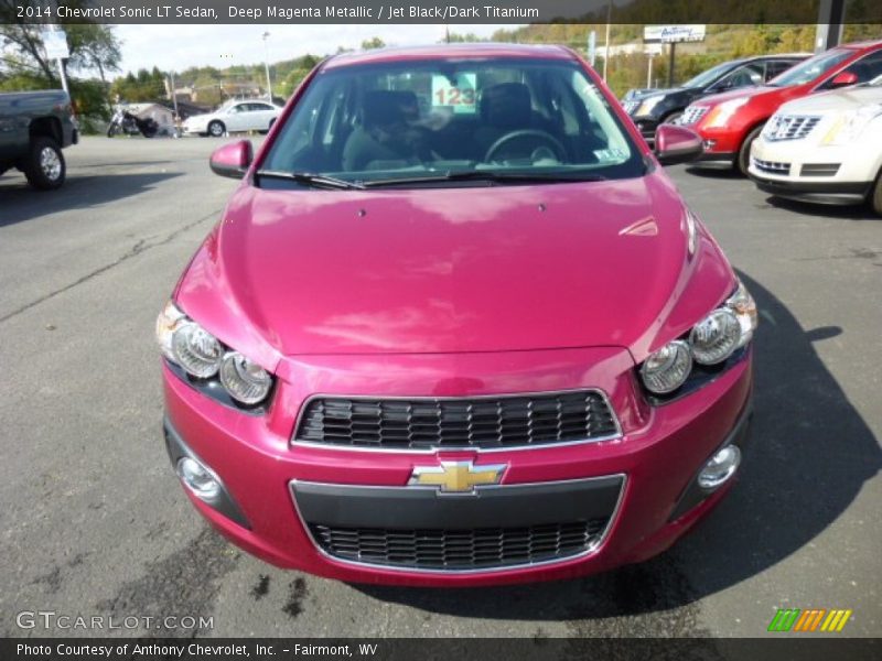 Deep Magenta Metallic / Jet Black/Dark Titanium 2014 Chevrolet Sonic LT Sedan