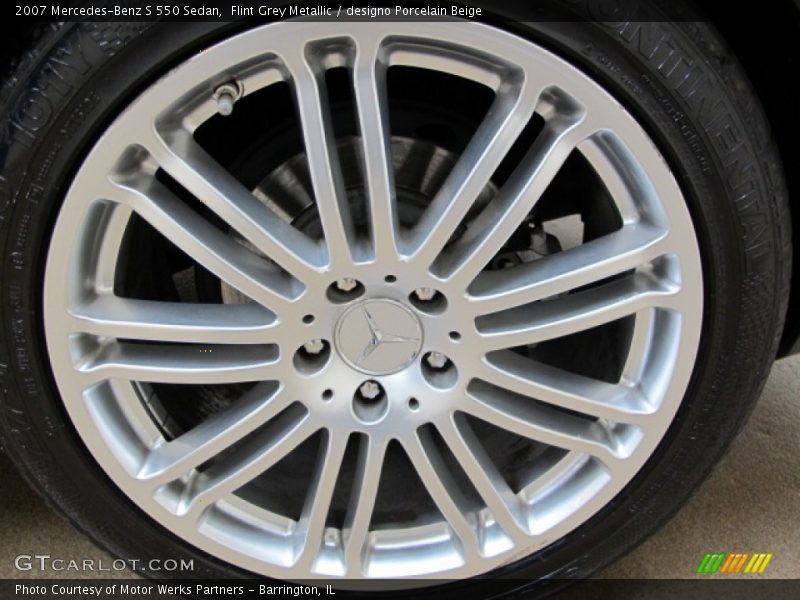 Flint Grey Metallic / designo Porcelain Beige 2007 Mercedes-Benz S 550 Sedan