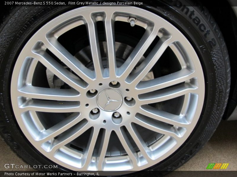 Flint Grey Metallic / designo Porcelain Beige 2007 Mercedes-Benz S 550 Sedan