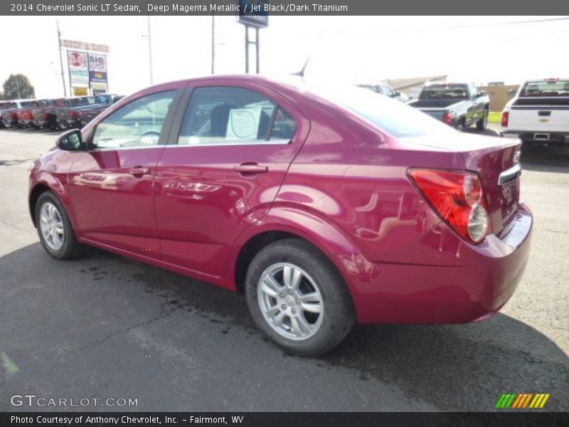Deep Magenta Metallic / Jet Black/Dark Titanium 2014 Chevrolet Sonic LT Sedan