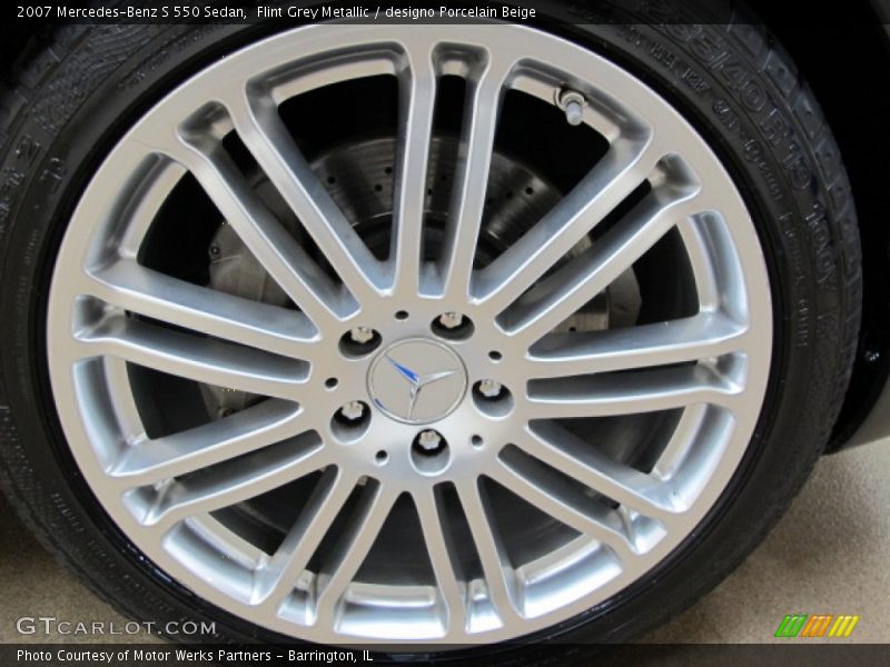 Flint Grey Metallic / designo Porcelain Beige 2007 Mercedes-Benz S 550 Sedan