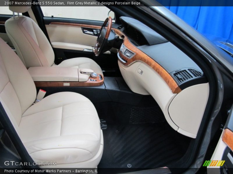 Flint Grey Metallic / designo Porcelain Beige 2007 Mercedes-Benz S 550 Sedan