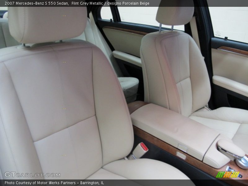 Flint Grey Metallic / designo Porcelain Beige 2007 Mercedes-Benz S 550 Sedan