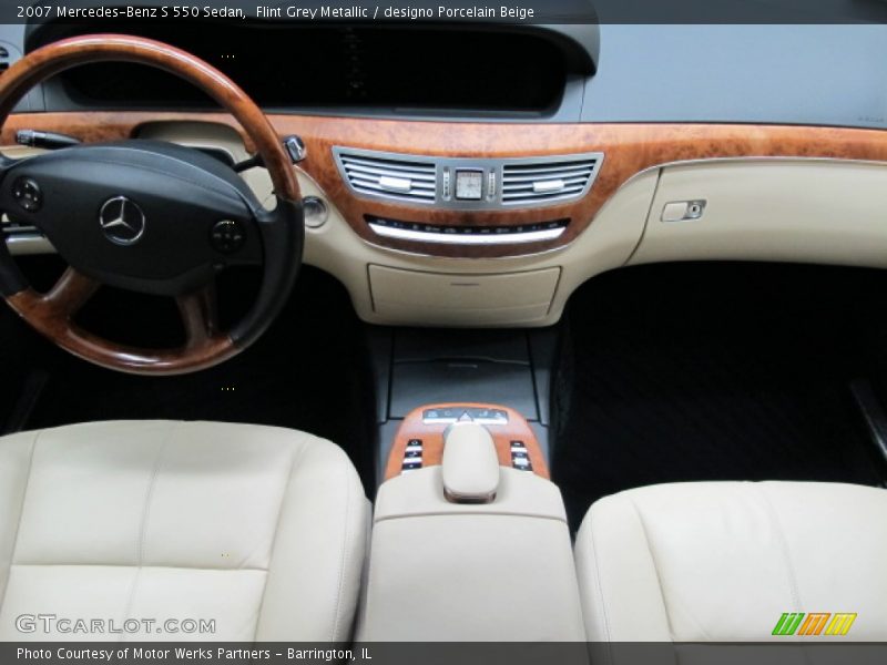Flint Grey Metallic / designo Porcelain Beige 2007 Mercedes-Benz S 550 Sedan