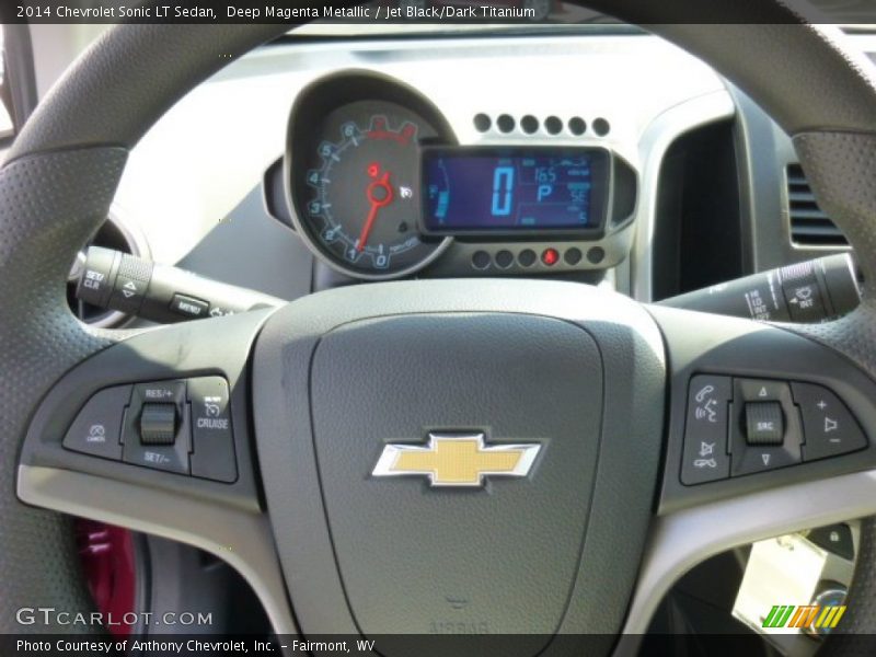 Deep Magenta Metallic / Jet Black/Dark Titanium 2014 Chevrolet Sonic LT Sedan