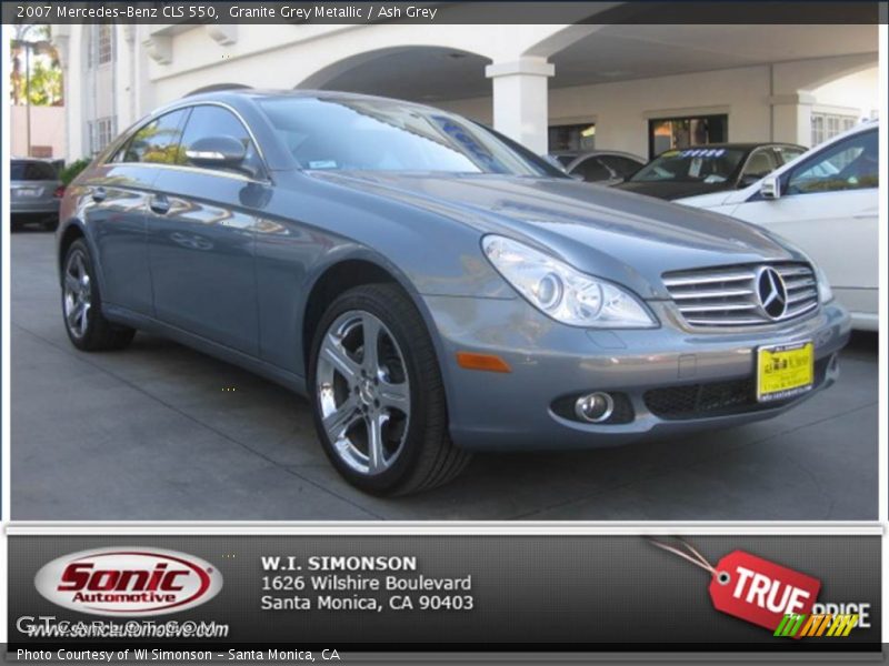 Granite Grey Metallic / Ash Grey 2007 Mercedes-Benz CLS 550