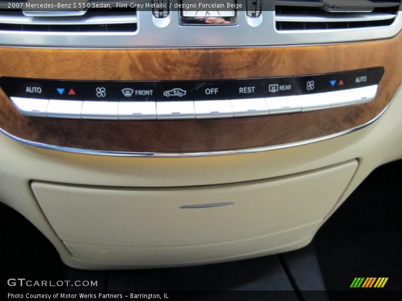 Flint Grey Metallic / designo Porcelain Beige 2007 Mercedes-Benz S 550 Sedan