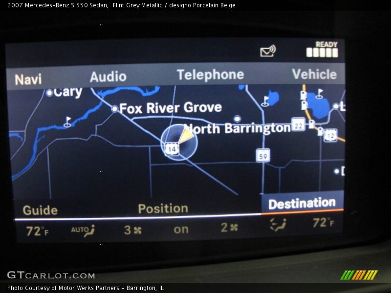 Flint Grey Metallic / designo Porcelain Beige 2007 Mercedes-Benz S 550 Sedan