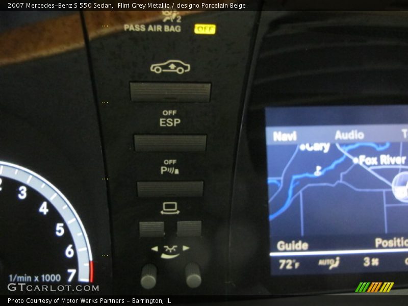 Flint Grey Metallic / designo Porcelain Beige 2007 Mercedes-Benz S 550 Sedan