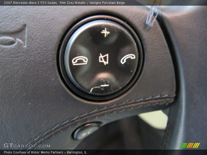 Flint Grey Metallic / designo Porcelain Beige 2007 Mercedes-Benz S 550 Sedan
