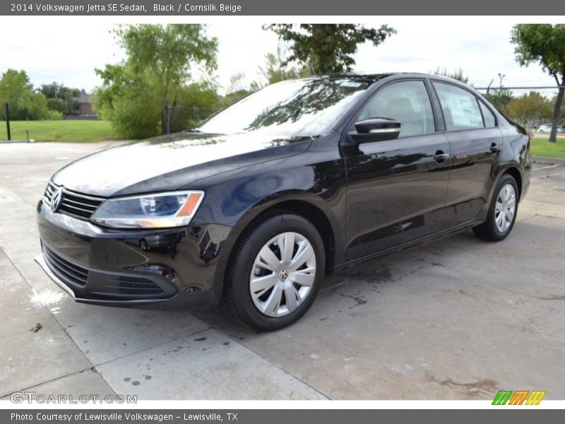 Black / Cornsilk Beige 2014 Volkswagen Jetta SE Sedan