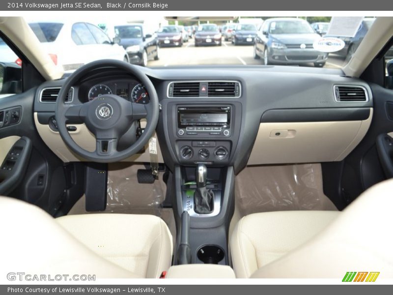 Black / Cornsilk Beige 2014 Volkswagen Jetta SE Sedan