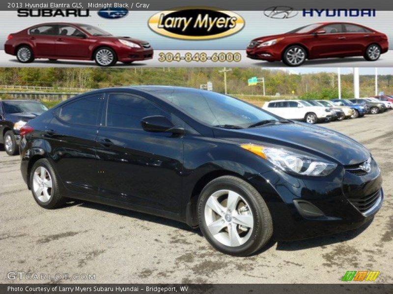 Midnight Black / Gray 2013 Hyundai Elantra GLS