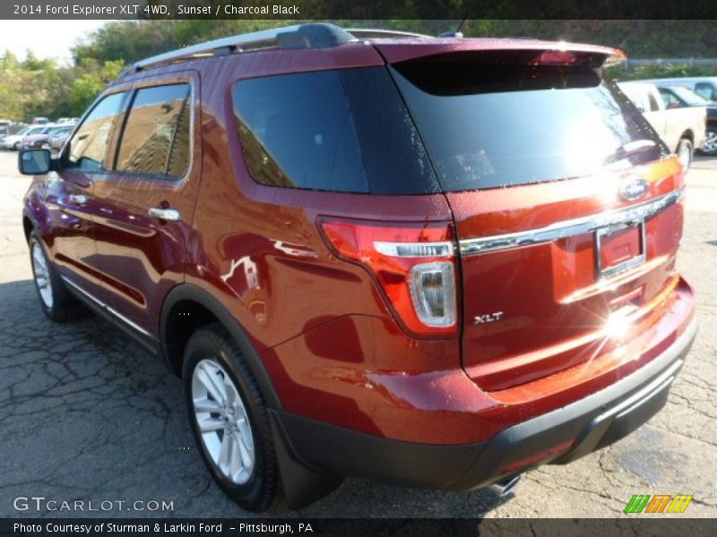 Sunset / Charcoal Black 2014 Ford Explorer XLT 4WD