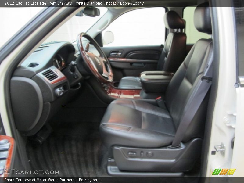 White Diamond Tricoat / Ebony/Ebony 2012 Cadillac Escalade Premium AWD