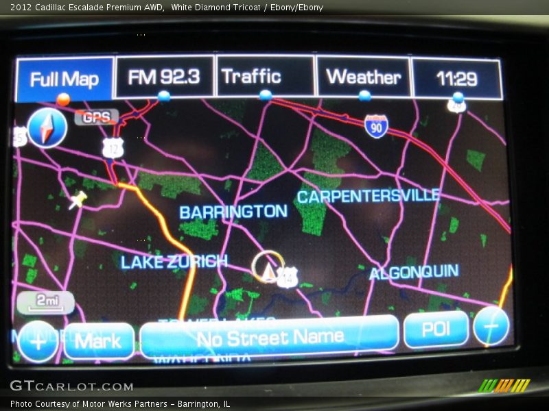 White Diamond Tricoat / Ebony/Ebony 2012 Cadillac Escalade Premium AWD