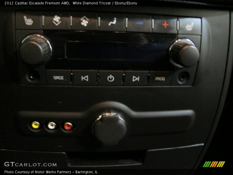 White Diamond Tricoat / Ebony/Ebony 2012 Cadillac Escalade Premium AWD