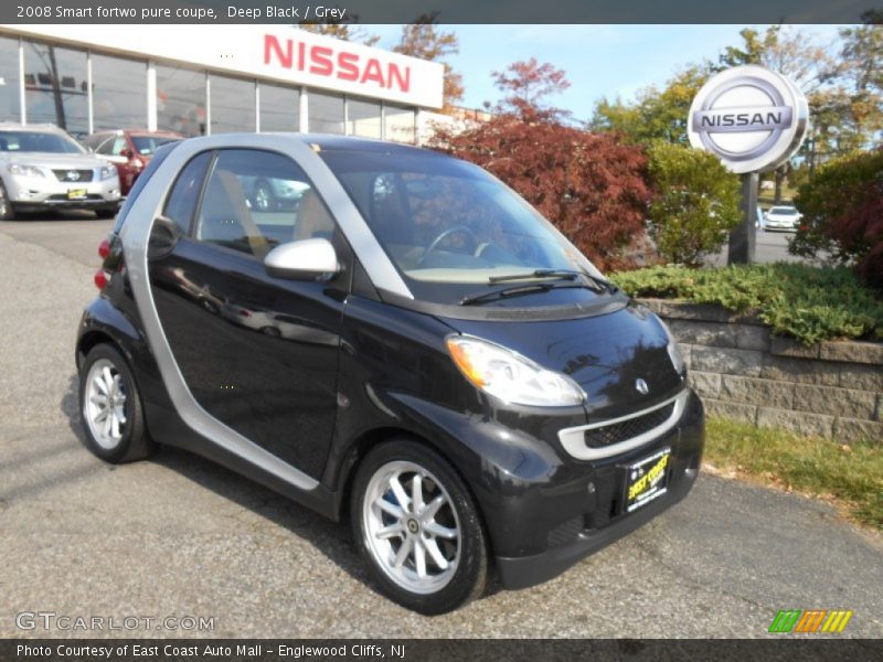Deep Black / Grey 2008 Smart fortwo pure coupe