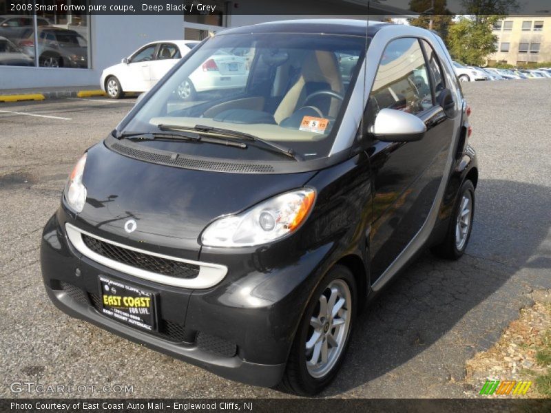 Deep Black / Grey 2008 Smart fortwo pure coupe