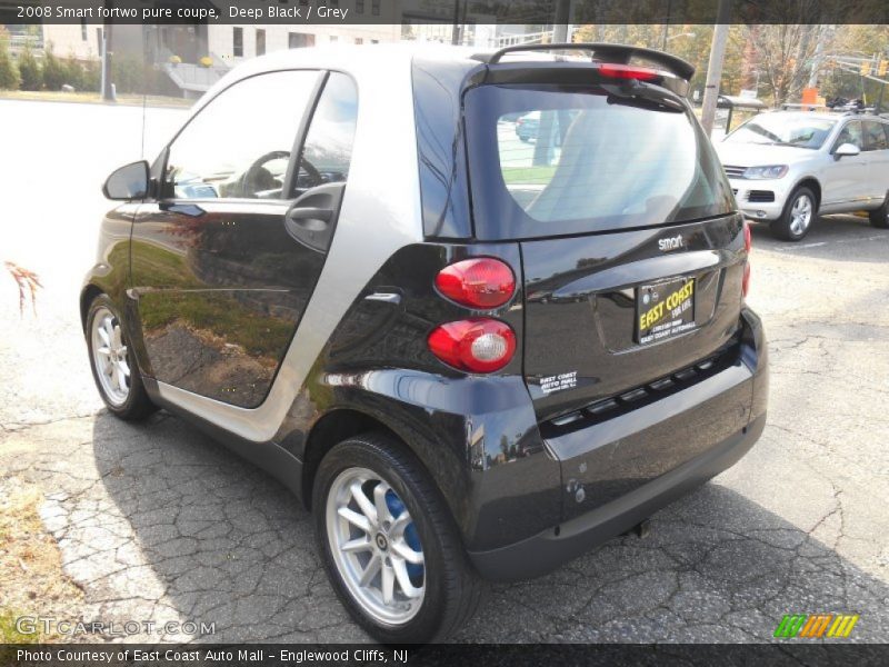Deep Black / Grey 2008 Smart fortwo pure coupe