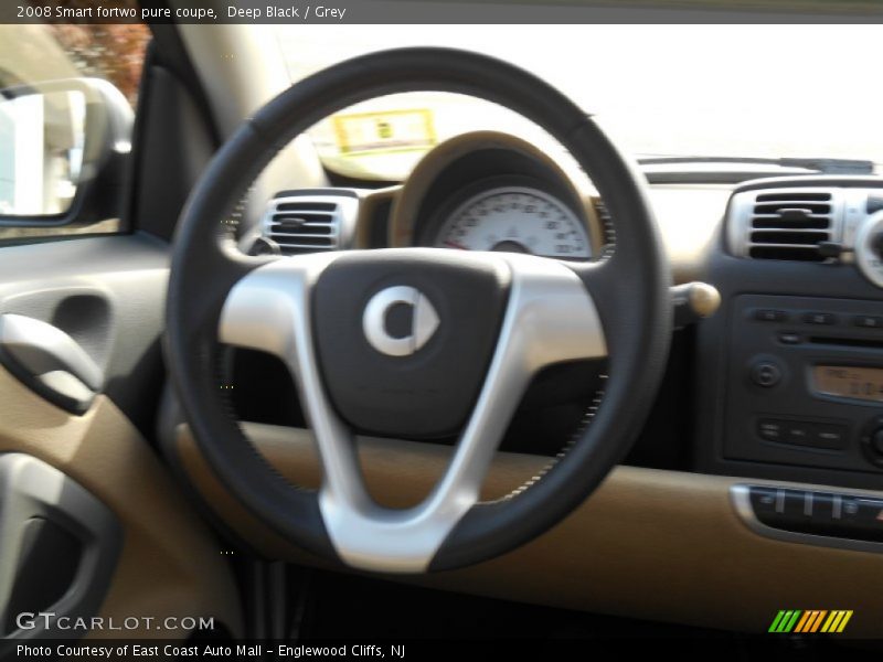 Deep Black / Grey 2008 Smart fortwo pure coupe