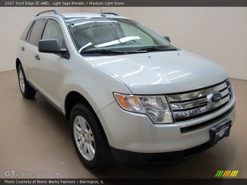 Light Sage Metallic / Medium Light Stone 2007 Ford Edge SE AWD