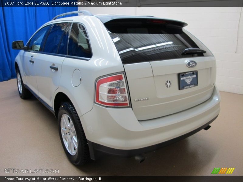 Light Sage Metallic / Medium Light Stone 2007 Ford Edge SE AWD