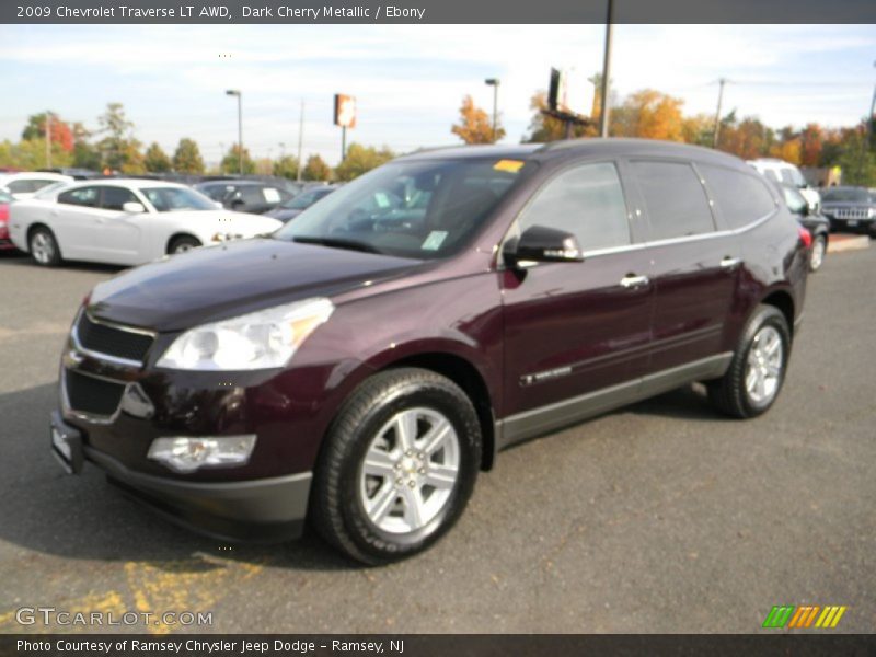 Dark Cherry Metallic / Ebony 2009 Chevrolet Traverse LT AWD