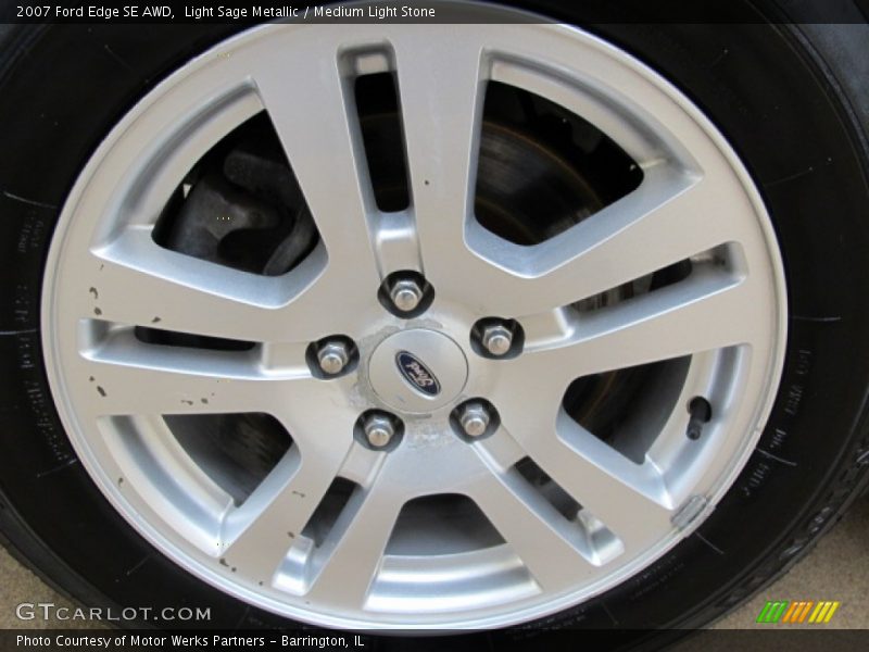 Light Sage Metallic / Medium Light Stone 2007 Ford Edge SE AWD