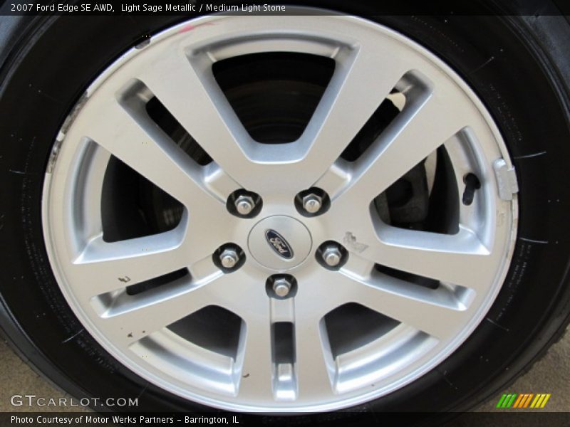 Light Sage Metallic / Medium Light Stone 2007 Ford Edge SE AWD