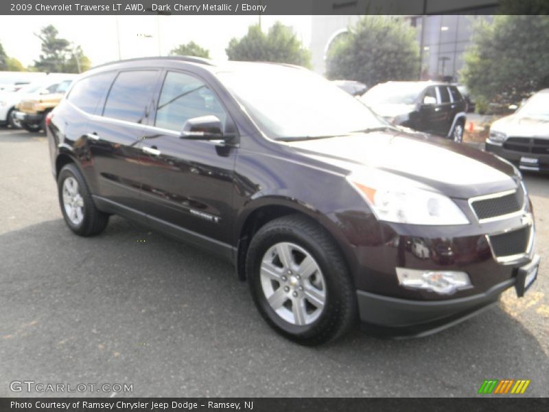 Dark Cherry Metallic / Ebony 2009 Chevrolet Traverse LT AWD