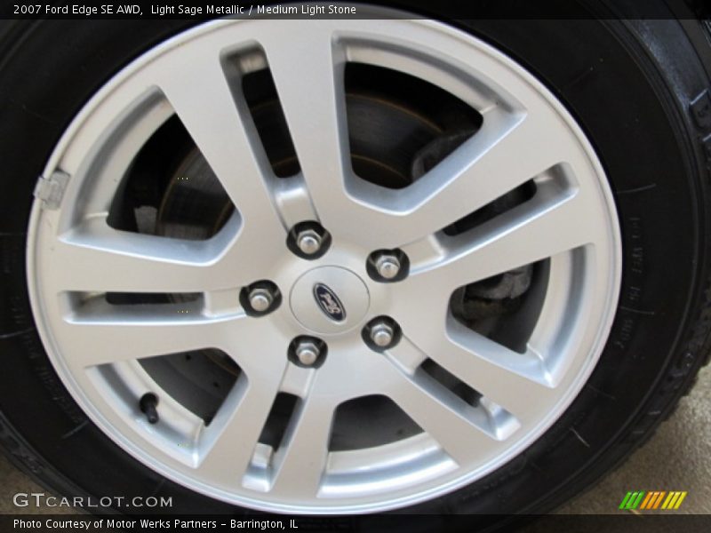 Light Sage Metallic / Medium Light Stone 2007 Ford Edge SE AWD