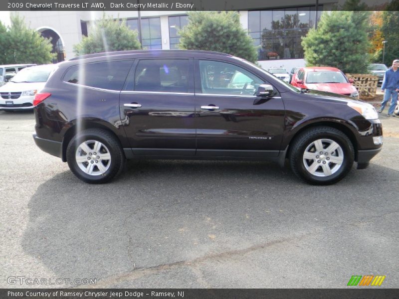 Dark Cherry Metallic / Ebony 2009 Chevrolet Traverse LT AWD