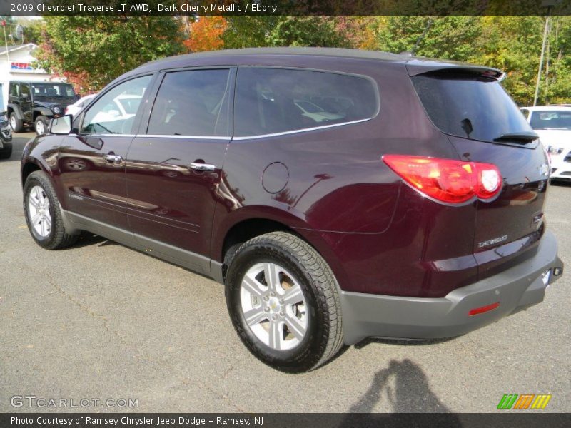 Dark Cherry Metallic / Ebony 2009 Chevrolet Traverse LT AWD