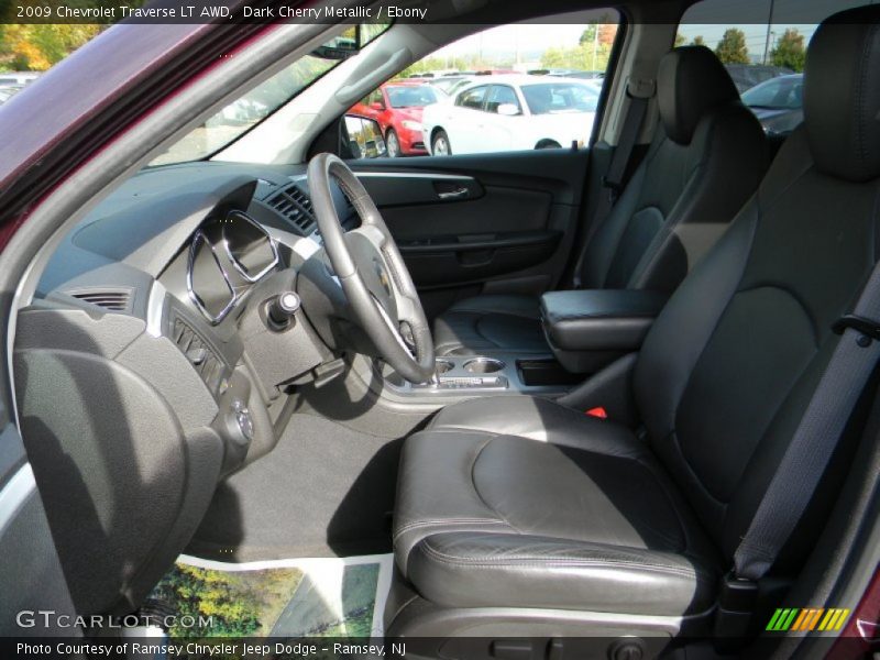 Dark Cherry Metallic / Ebony 2009 Chevrolet Traverse LT AWD