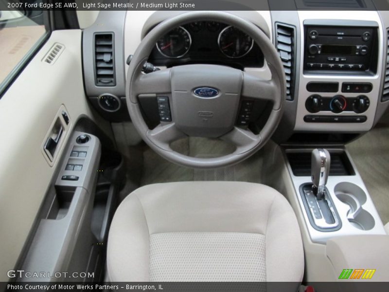 Light Sage Metallic / Medium Light Stone 2007 Ford Edge SE AWD
