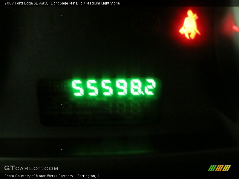 Light Sage Metallic / Medium Light Stone 2007 Ford Edge SE AWD